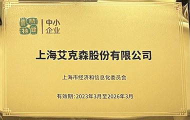 24/07/22 艾克森榮獲上海“專精特新”換熱設(shè)備企業(yè)證書，持續(xù)引領(lǐng)板式換熱行業(yè)與系統(tǒng)集成機(jī)組的創(chuàng)新發(fā)展